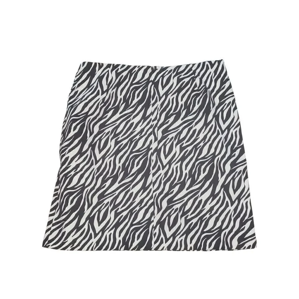 Style and co zebra print skirt